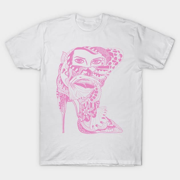 Light Pink Dancing Free T-Shirt by kenallouis